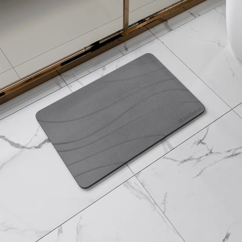 15.35 In. X 23.62 In. Stone Bath Mat, Super Absorbent Quick-Drying Shower Mat, Diatomaceous Earth Bath Mat