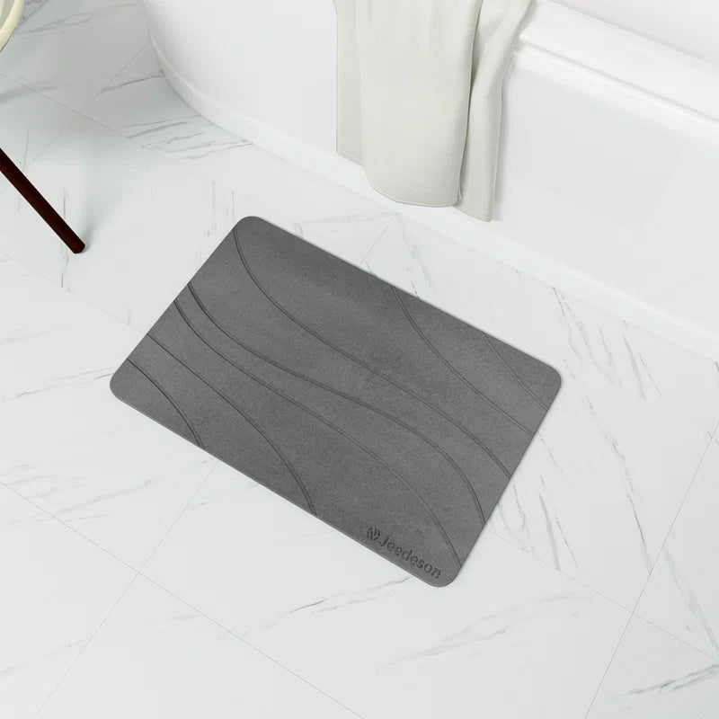 15.35 In. X 23.62 In. Stone Bath Mat, Super Absorbent Quick-Drying Shower Mat, Diatomaceous Earth Bath Mat
