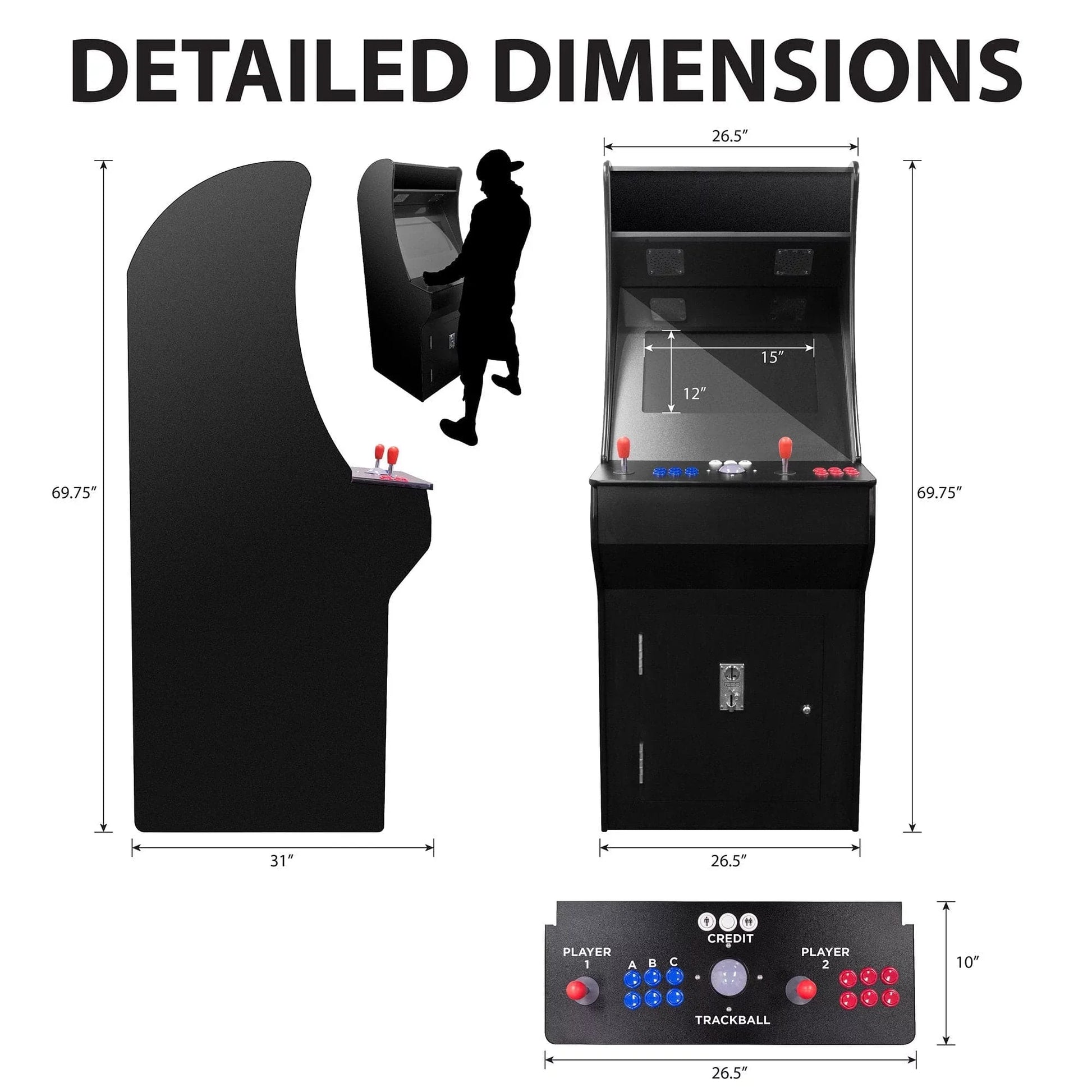 2P Classic Arcade Machin
