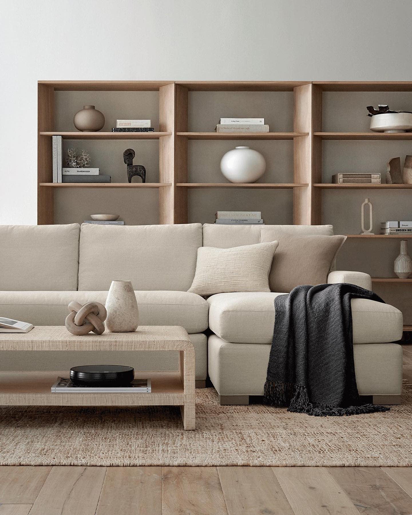 Terrazza Natural Solid Oak 5-Shelf Bookcases