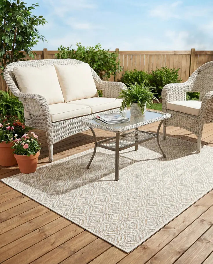 Washable Lattice Indoor / Outdoor Rug