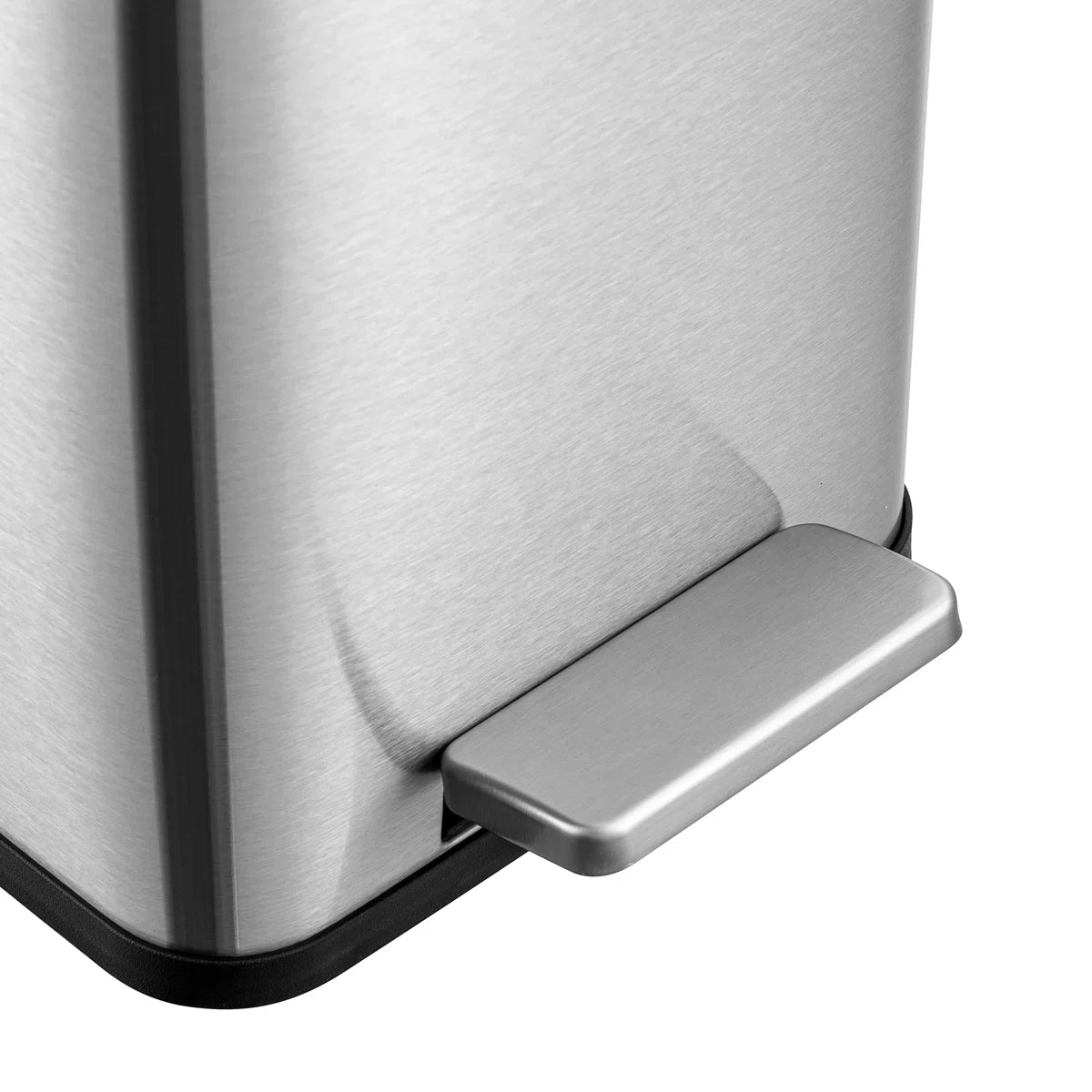 2.6 Gallon Stainless Steel Rectangular Step On Bathroom Trash Can