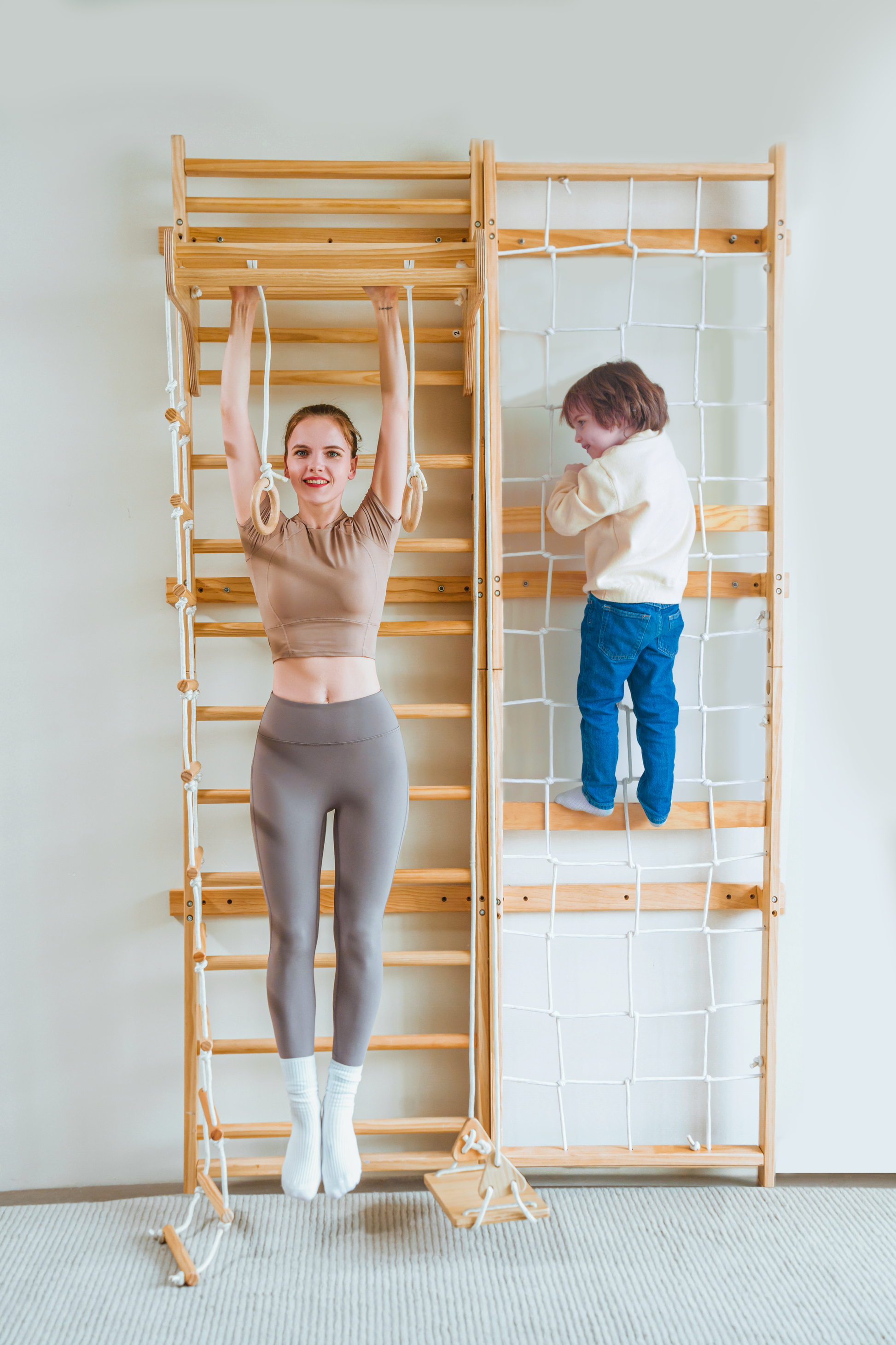 Neem | Swedish Ladder & Rope Wall - 79" Height