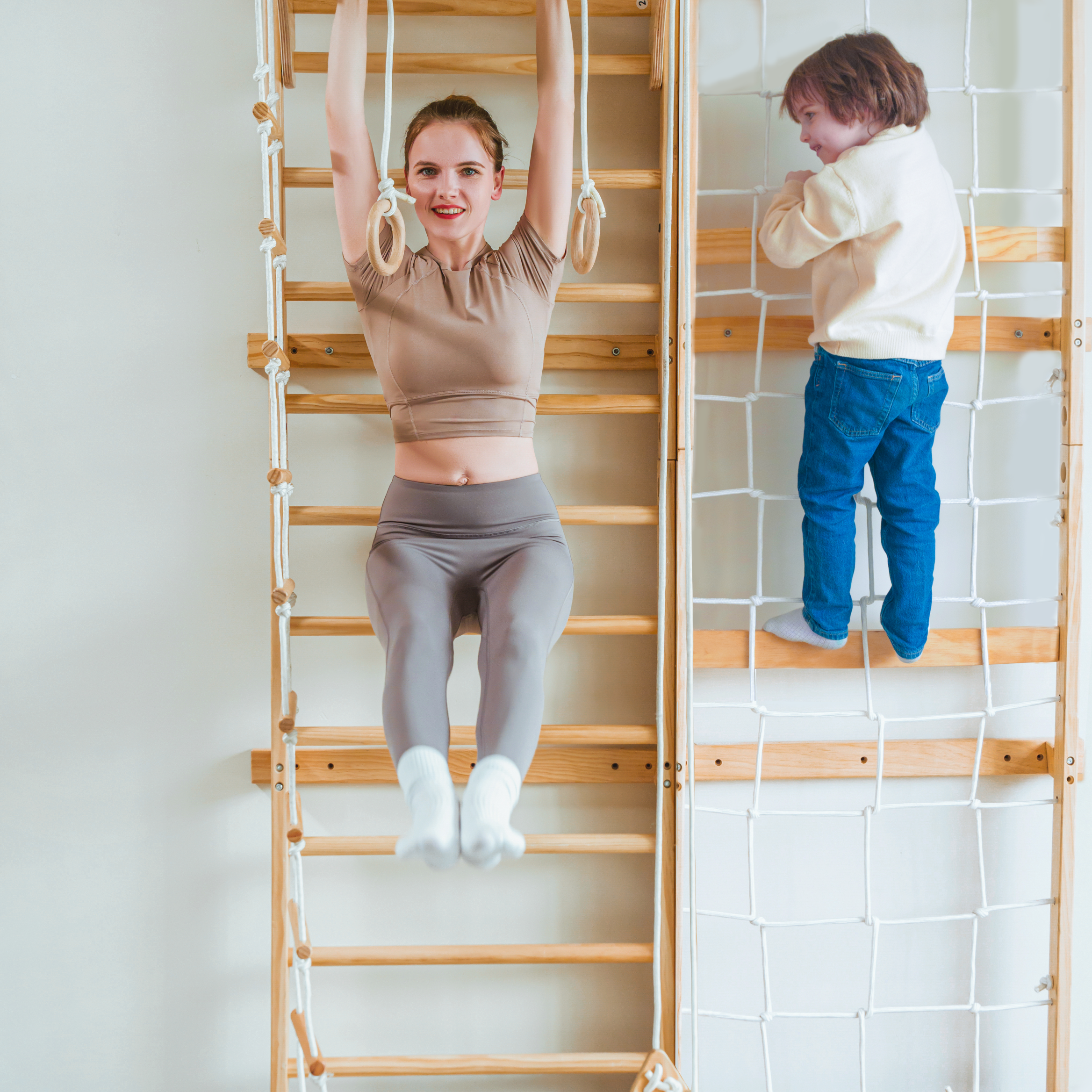 Neem | Swedish Ladder & Rope Wall - 79" Height