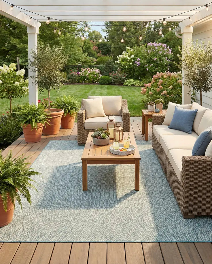Washable Lattice Indoor / Outdoor Rug