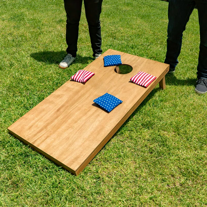 2' x 4' Solid Wood Cornhole Set with Carrying Case (Set of 2)