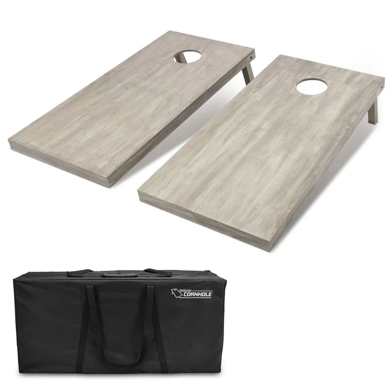 2' x 4' Solid Wood Cornhole Set with Carrying Case (Set of 2)