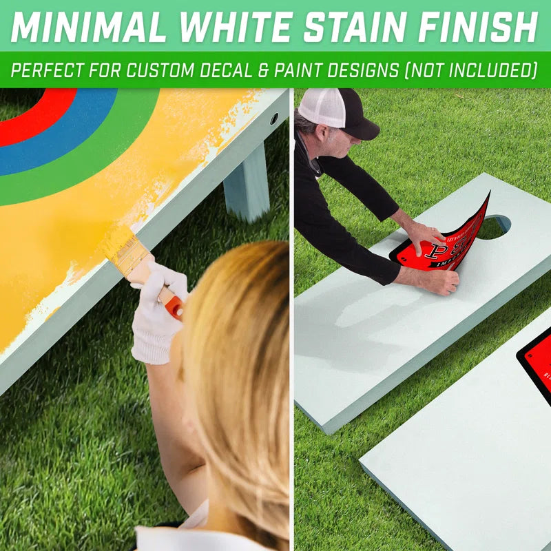 2' x 4' Solid Wood Cornhole Set with Carrying Case (Set of 2)