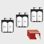 3 Locking Bottle Holders with Hand Soap & Lotion Bottles & Mounting Kit