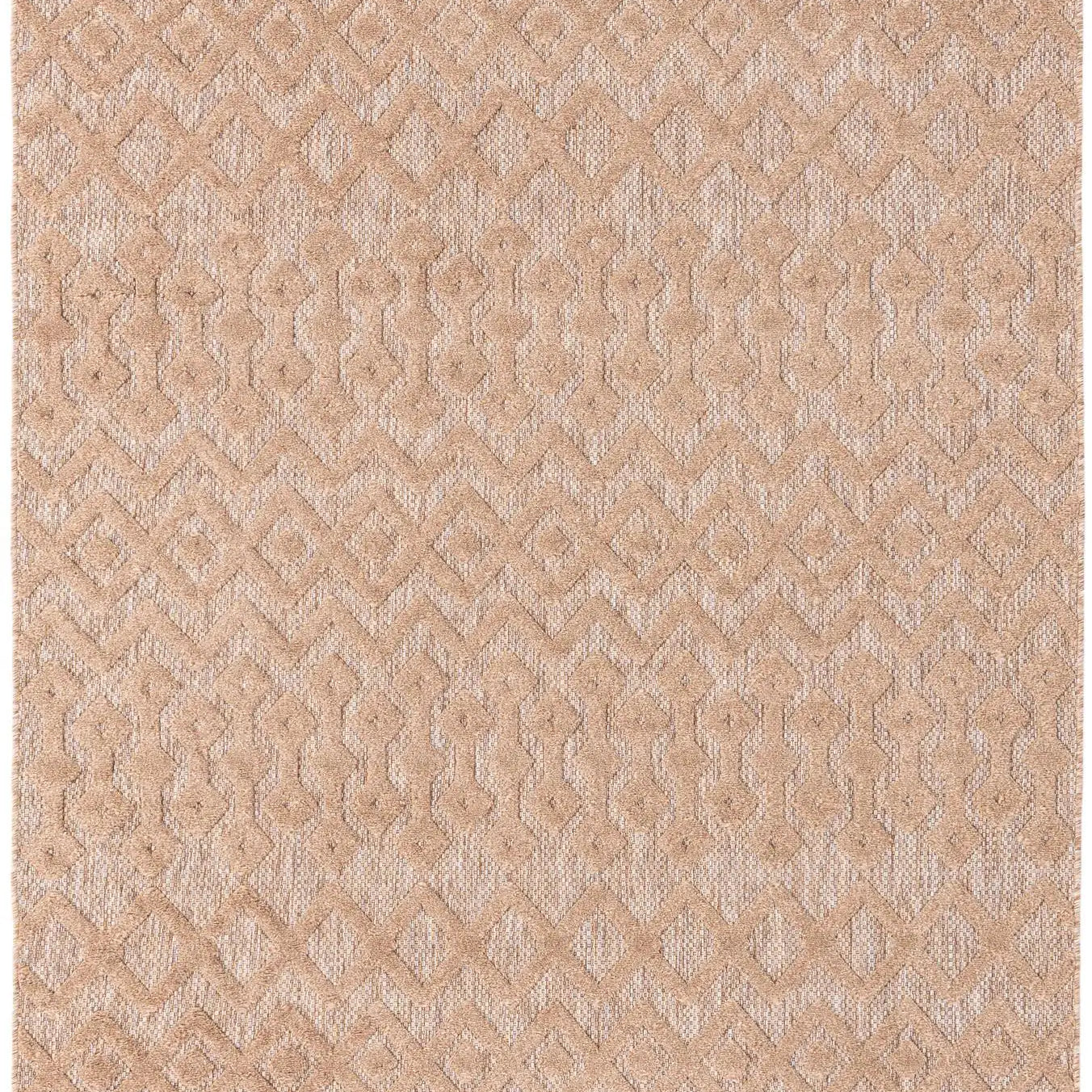 Washable Trellis Textured Indoor / Outdoor Rug