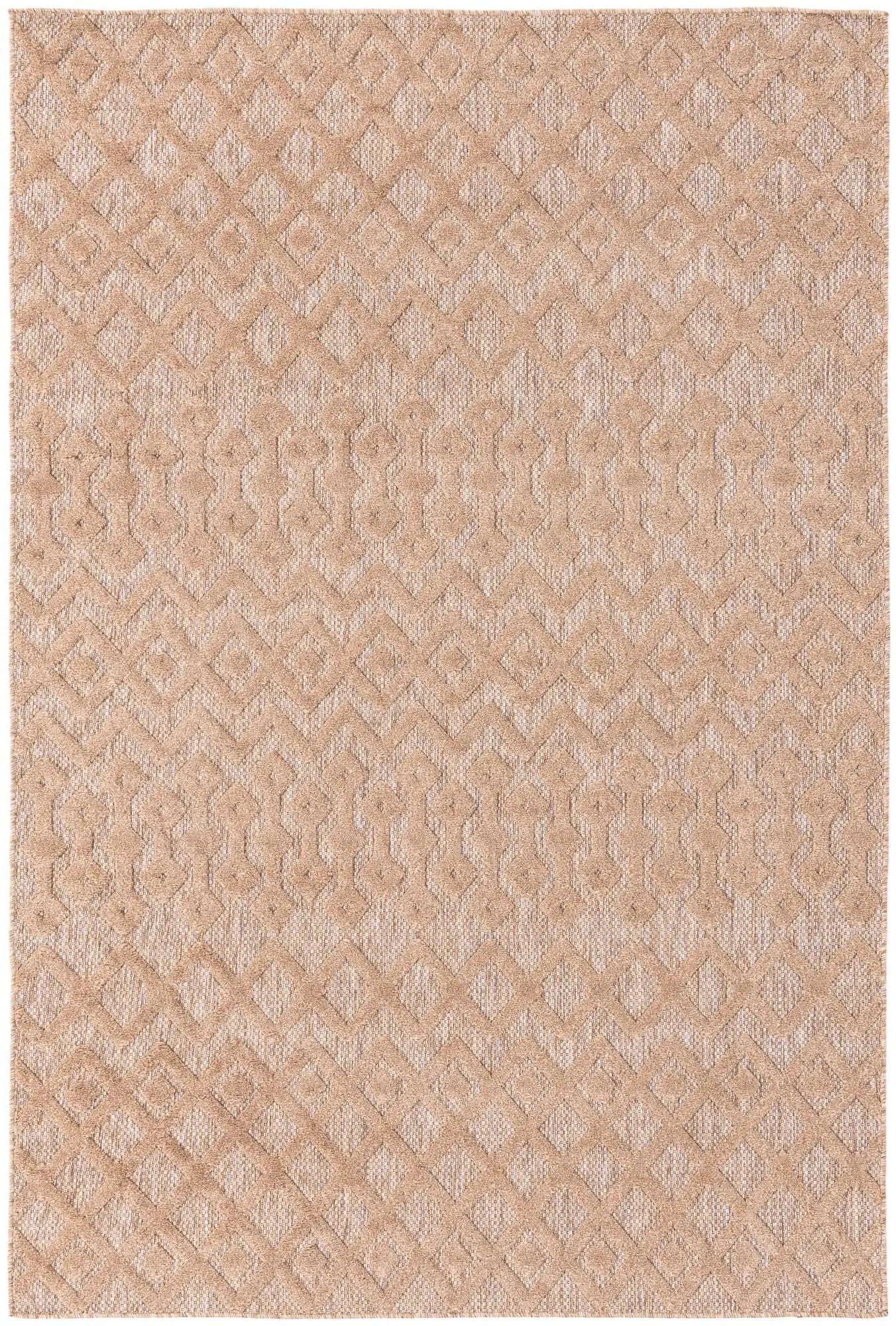 Washable Trellis Textured Indoor / Outdoor Rug