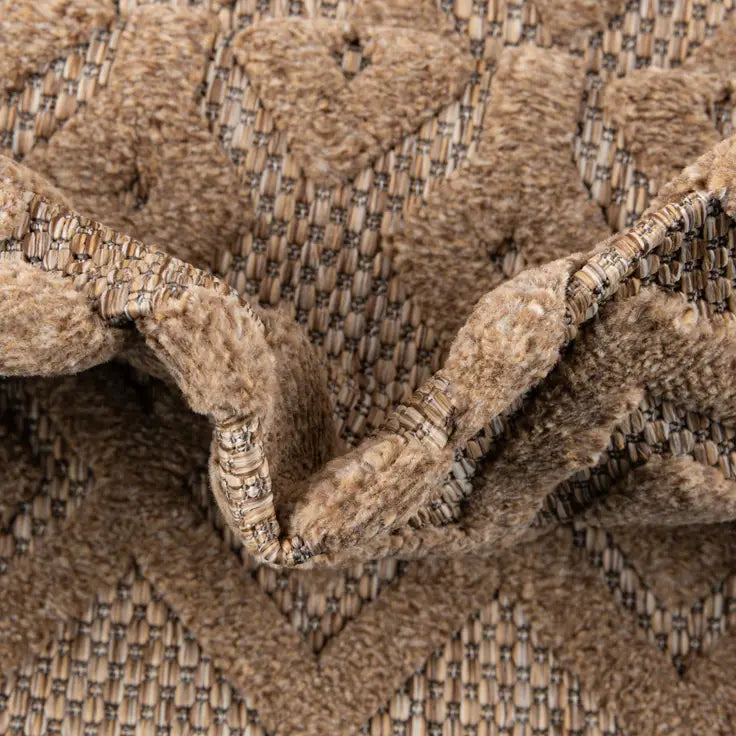 Washable Trellis Textured Indoor / Outdoor Rug