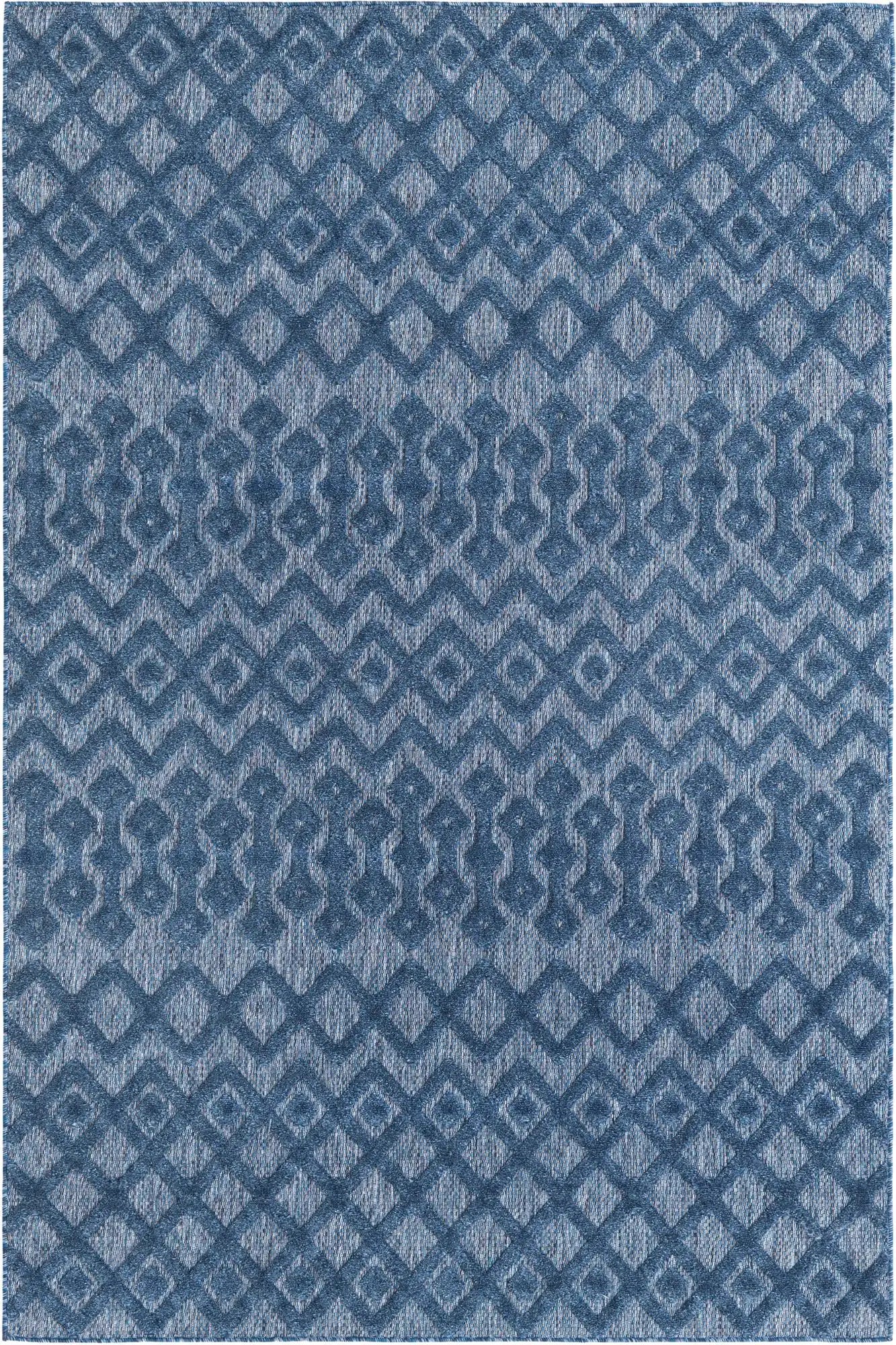 Washable Trellis Textured Indoor / Outdoor Rug