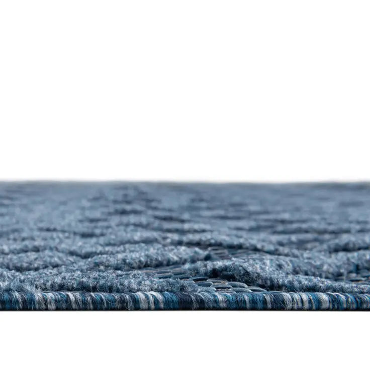 Washable Trellis Textured Indoor / Outdoor Rug