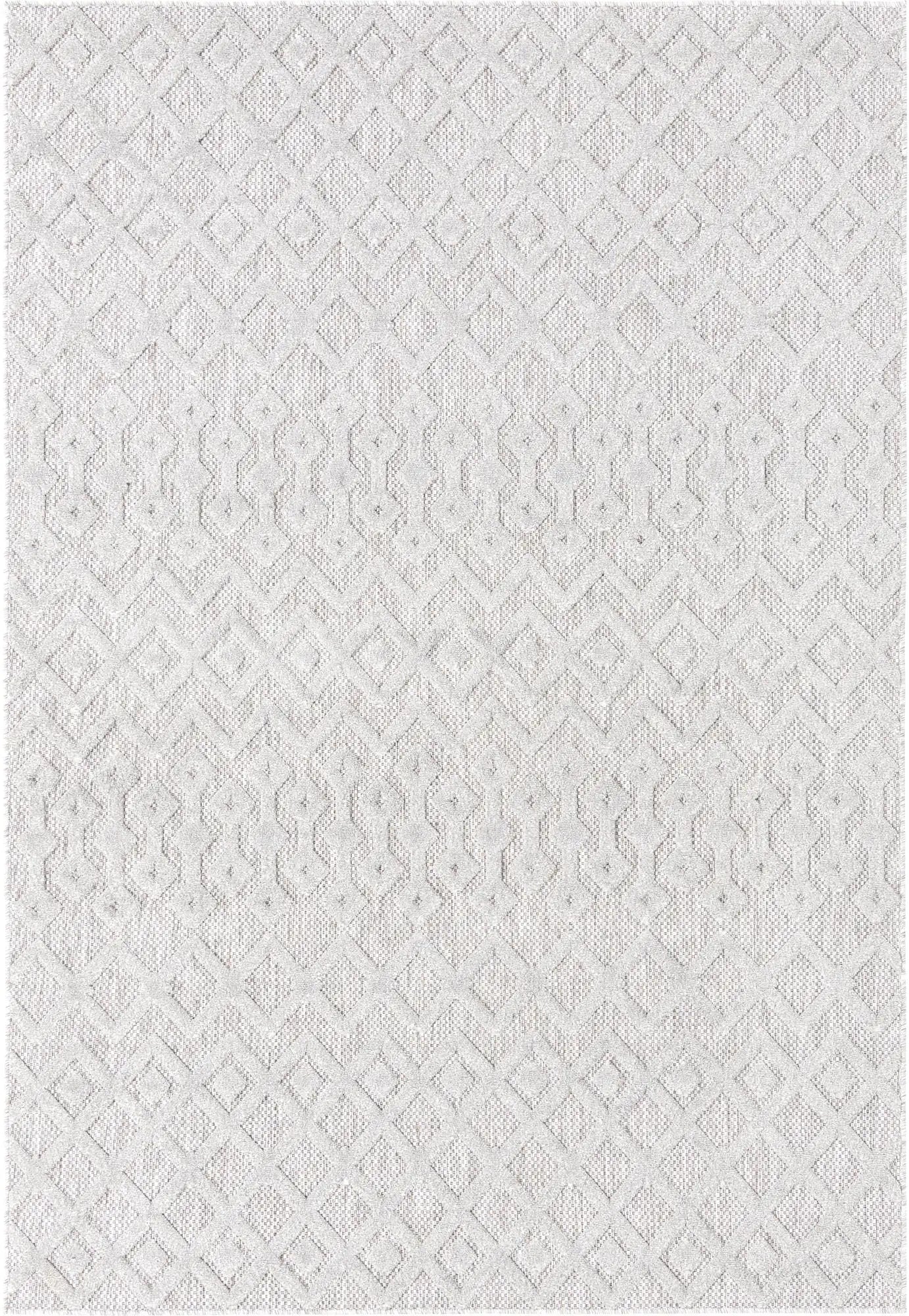 Washable Trellis Textured Indoor / Outdoor Rug