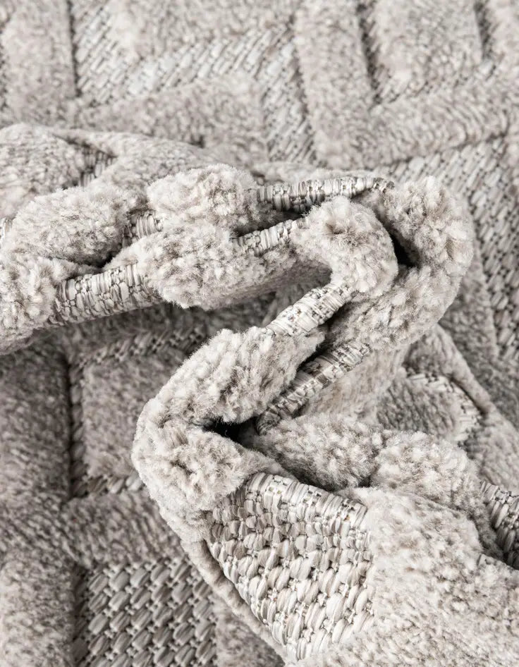 Washable Trellis Textured Indoor / Outdoor Rug