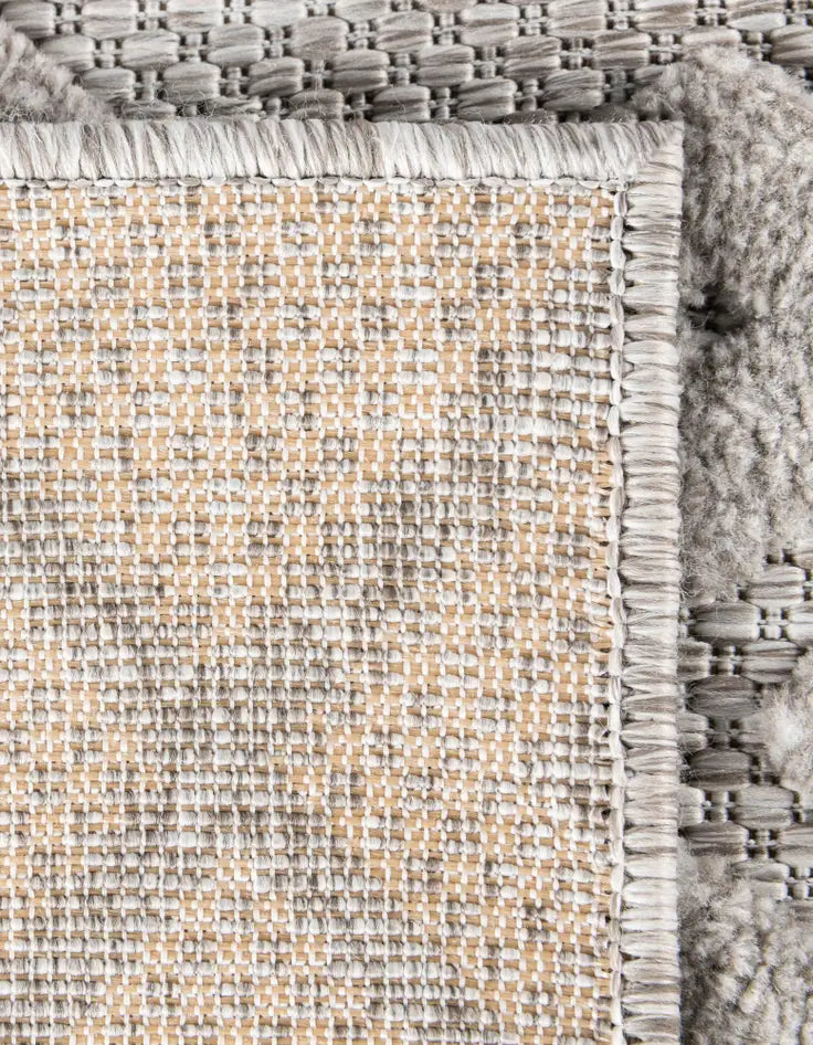 Washable Trellis Textured Indoor / Outdoor Rug