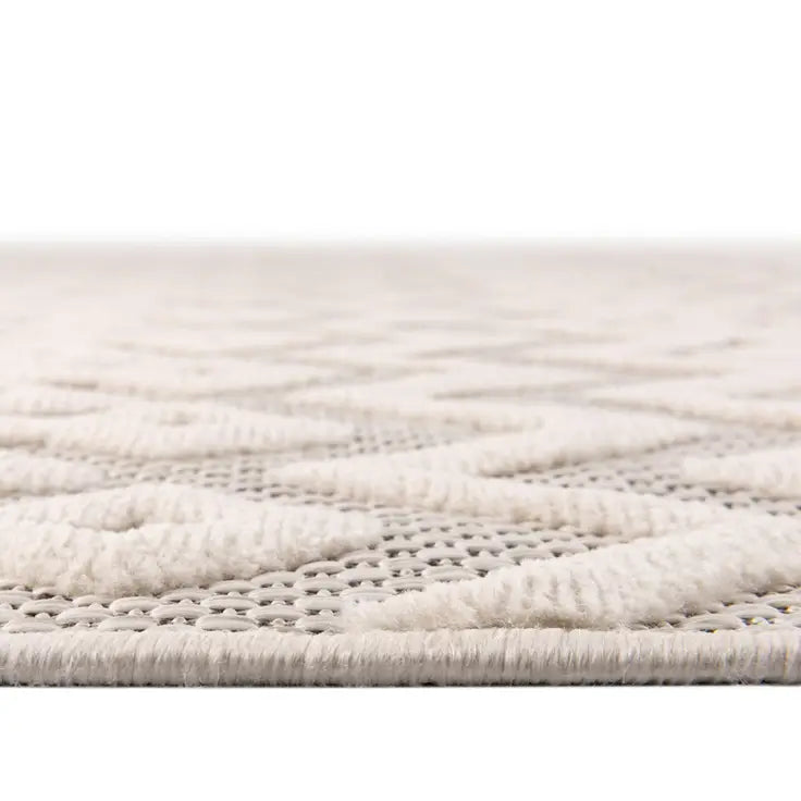 Washable Trellis Textured Indoor / Outdoor Rug