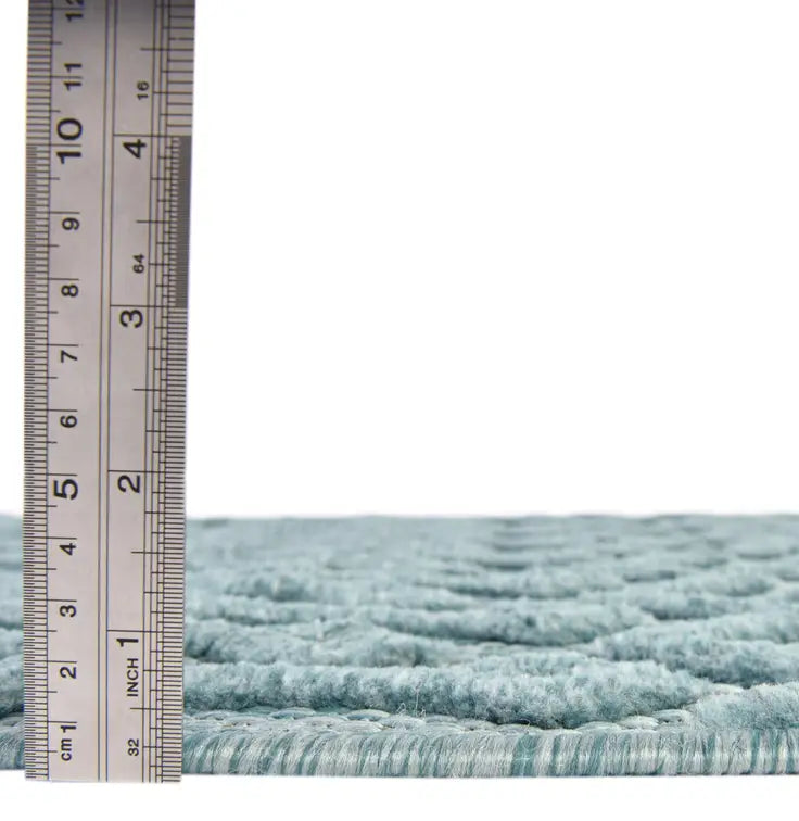 Washable Trellis Textured Indoor / Outdoor Rug
