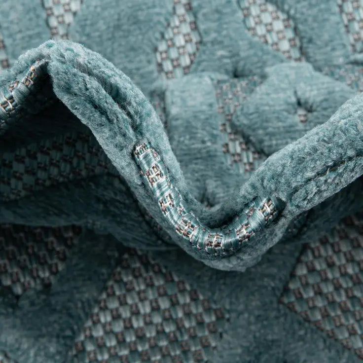 Washable Trellis Textured Indoor / Outdoor Rug