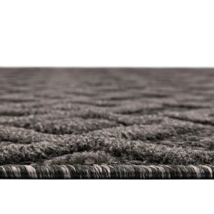 Washable Trellis Textured Indoor / Outdoor Rug