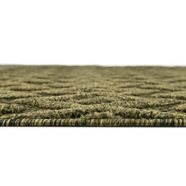 Washable Trellis Textured Indoor / Outdoor Rug