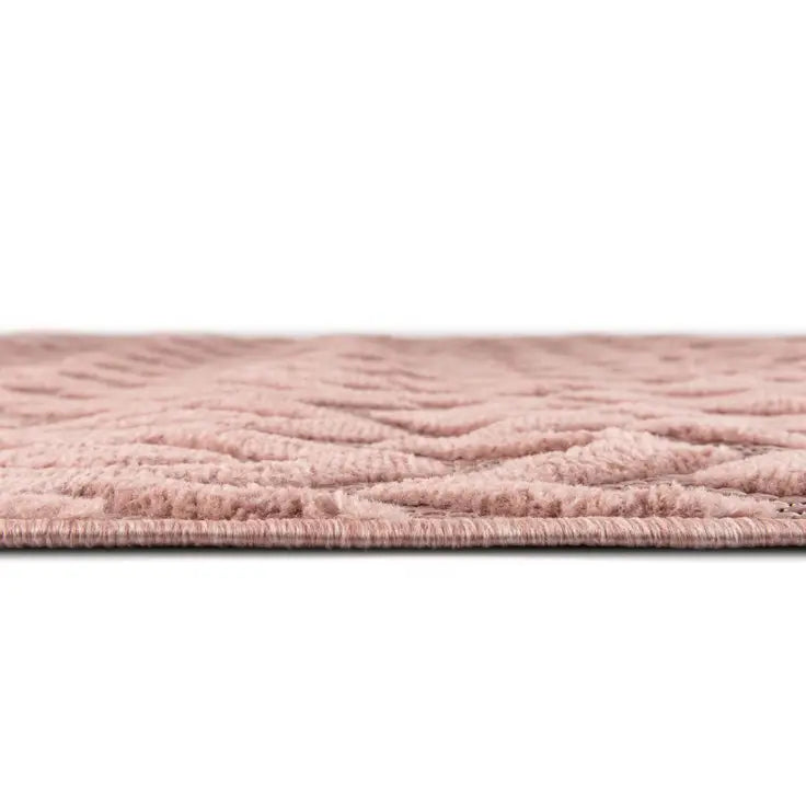 Washable Trellis Textured Indoor / Outdoor Rug