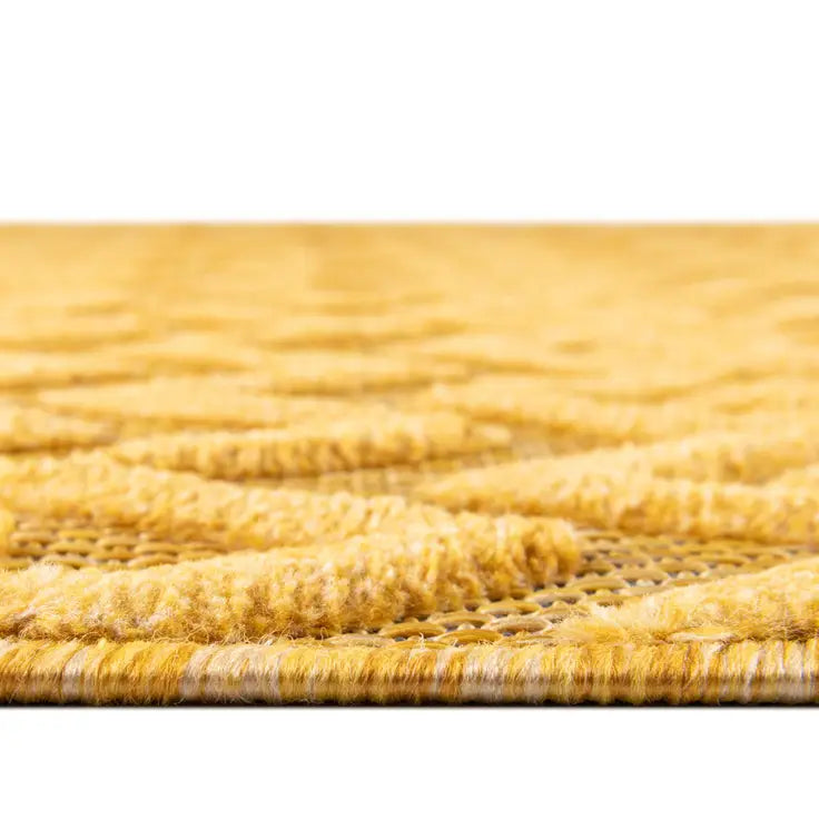 Washable Trellis Textured Indoor / Outdoor Rug