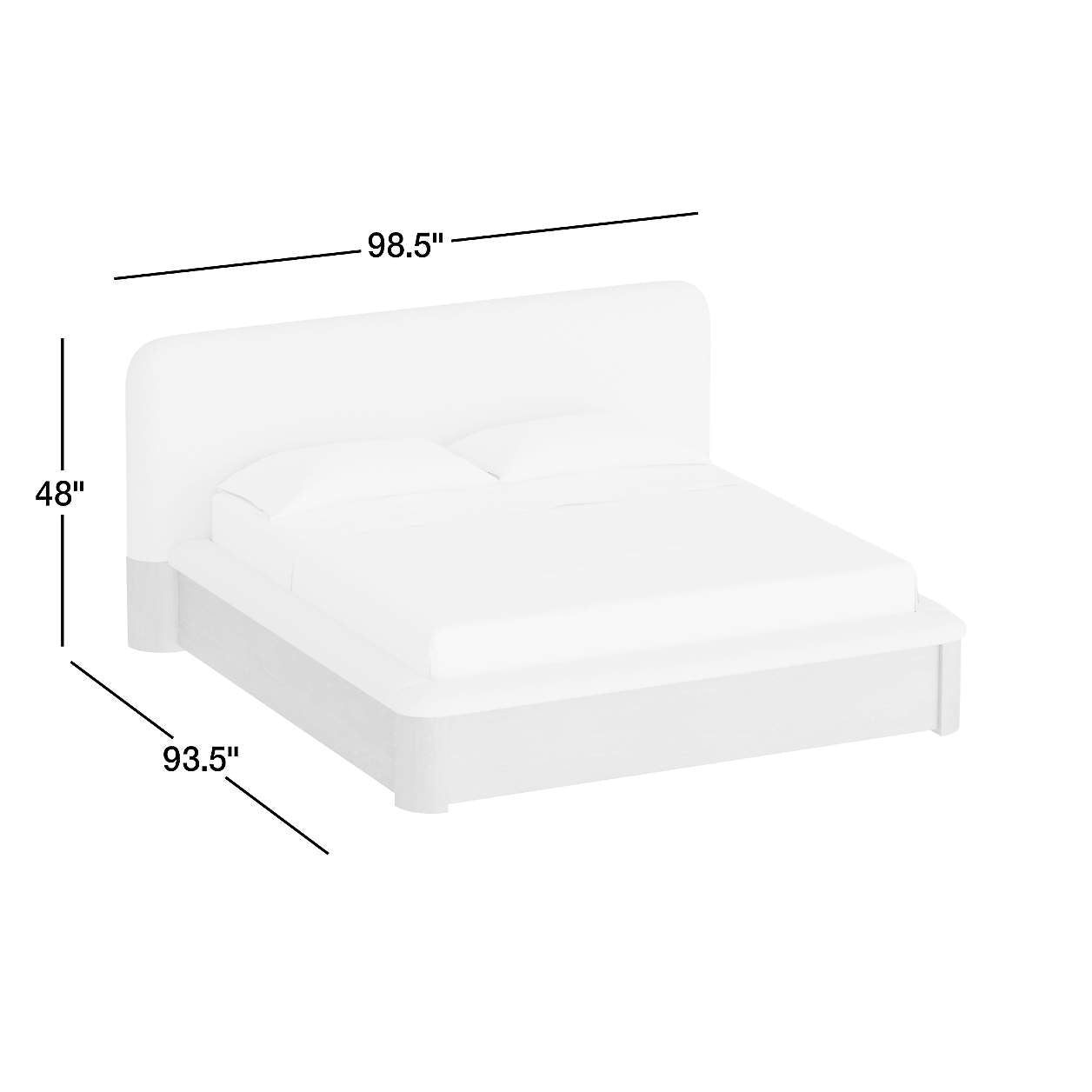 Palermo Wood & Upholstered 2-Drawer Storage Bed