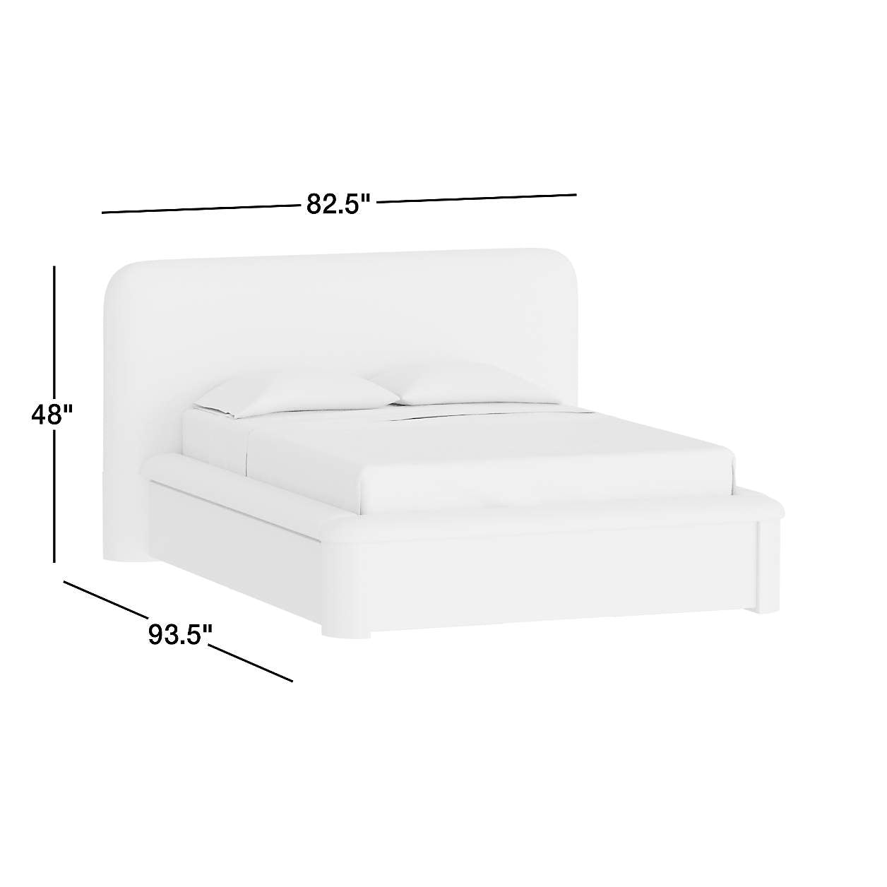 Palermo Wood & Upholstered 2-Drawer Storage Bed