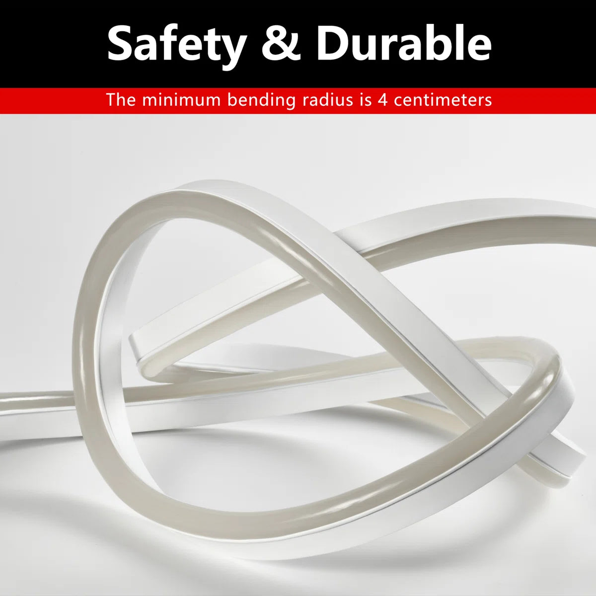 40FT Commercial Sync RGB LED Neon Rope Light 120V Plug-in Neon Strip Light Remote Control Connectable Cuttable IP65 Waterproof for Indoor and Outdoor Holiday Christmas Home Décor Diameter 10x18mm