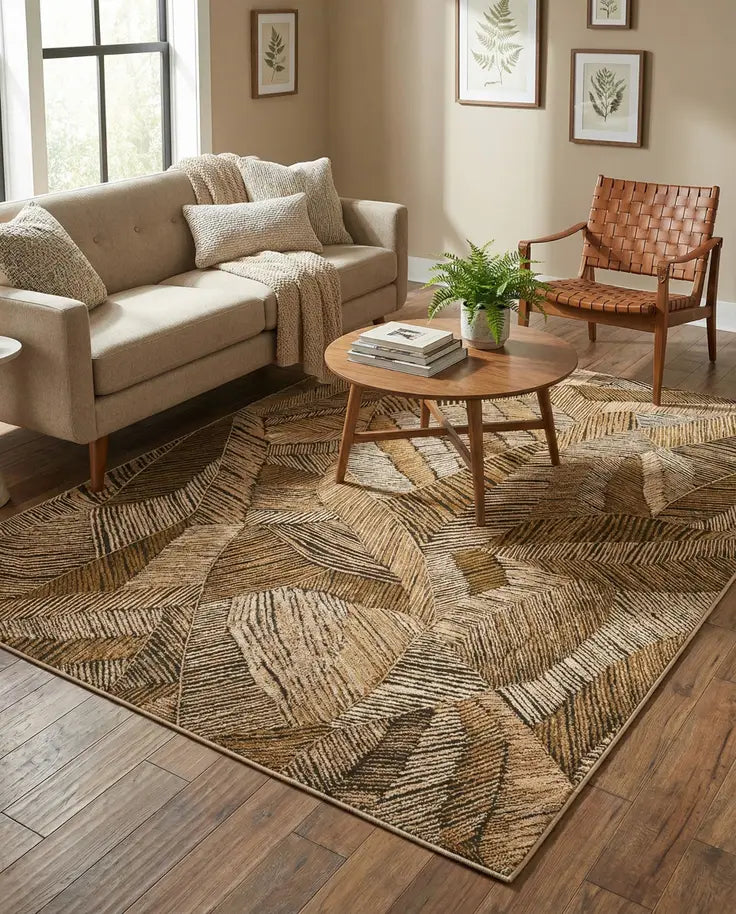 Washable Botanical Indoor / Outdoor Rug
