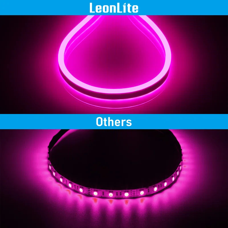 50FT LED Rope Lights Outdoor, IP67 Waterproof, AC 120V LED Strip Lights, UL Plug&Play