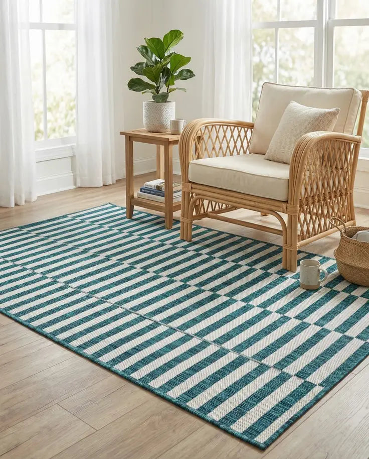 Washable Ribbon Indoor / Outdoor Rug