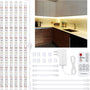 6-Pieces 20" LED Strip Light Bars with Remote Control Cuttable for Cabinet Mirror 6P-STRIP-WW