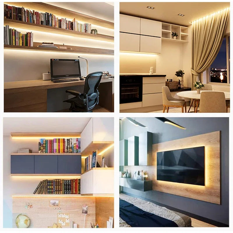 6-Pieces 20" LED Strip Light Bars with Remote Control Cuttable for Cabinet Mirror 6P-STRIP-WW