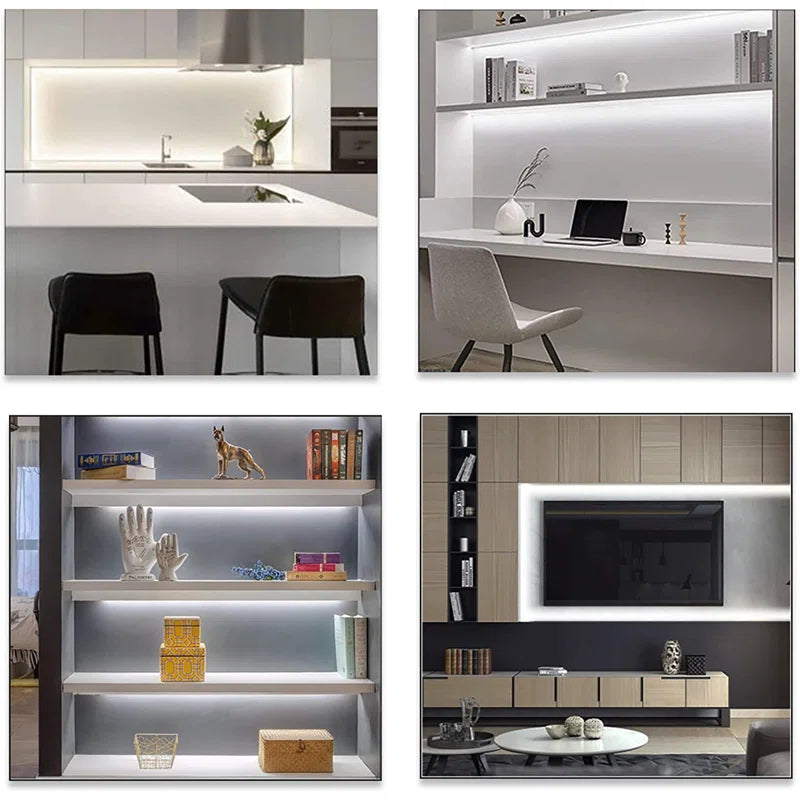 6-Pieces 20" LED Strip Light Bars with Remote Control Cuttable for Cabinet Mirror 6P-STRIP-WW