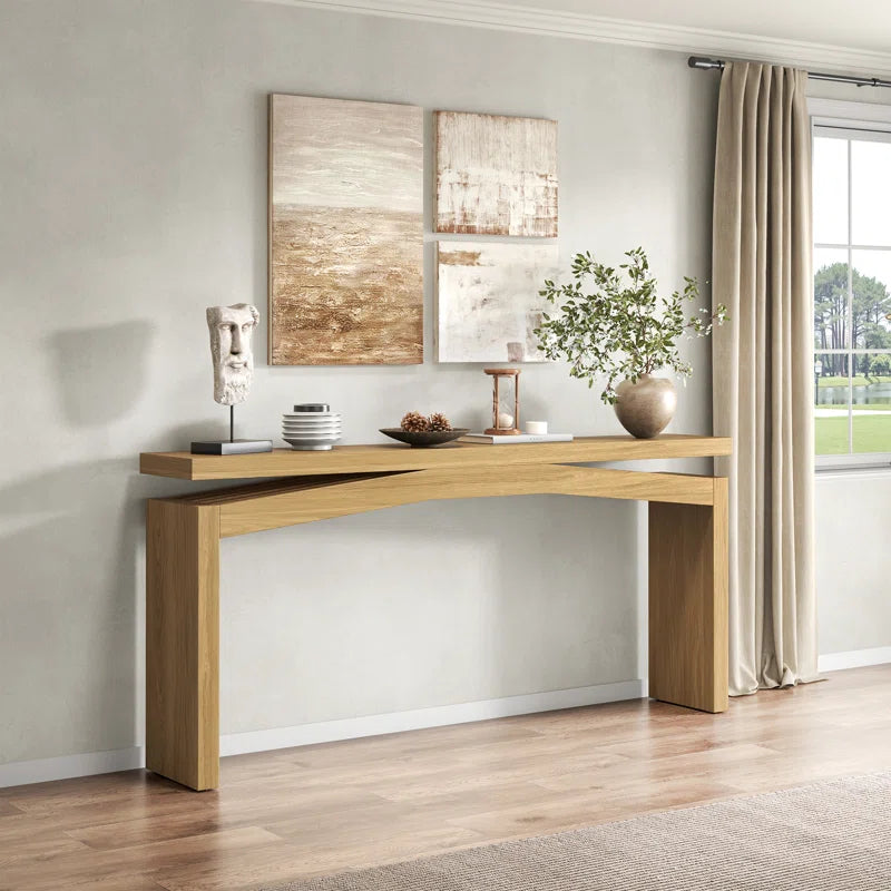 63-Inch Wood Console Sofa Table For Entryway Living Room