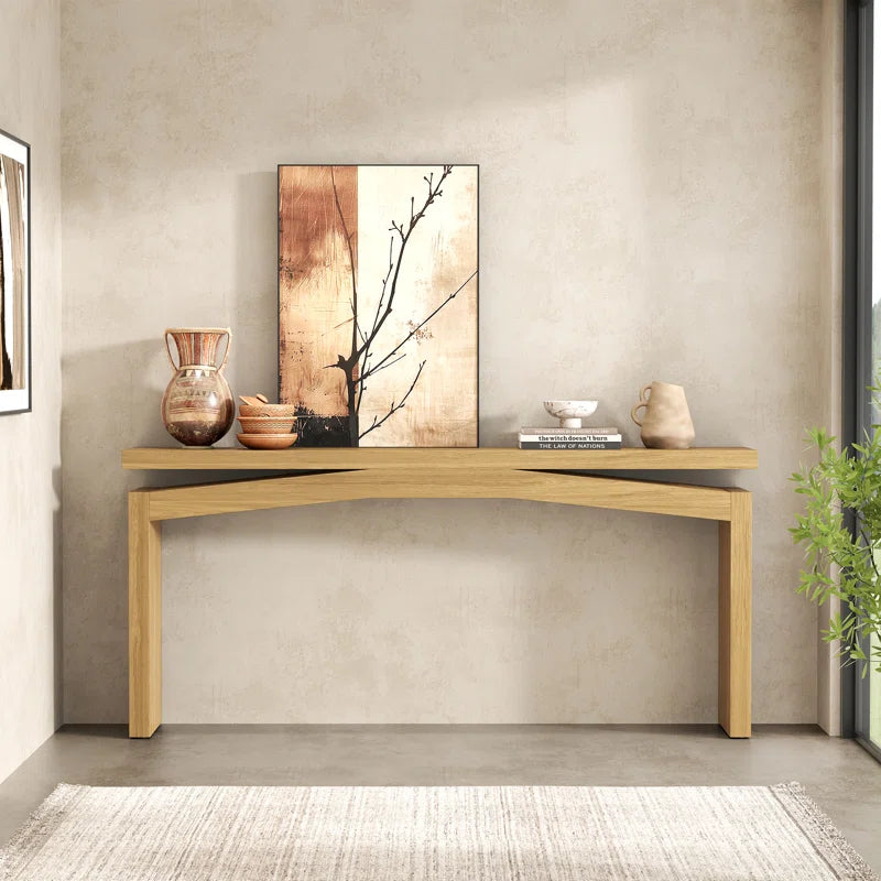 63-Inch Wood Console Sofa Table For Entryway Living Room
