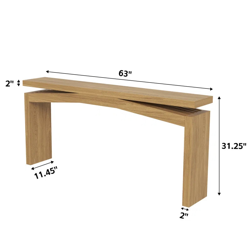 63-Inch Wood Console Sofa Table For Entryway Living Room