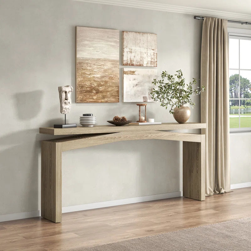 63-Inch Wood Console Sofa Table For Entryway Living Room