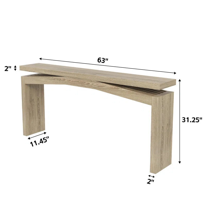63-Inch Wood Console Sofa Table For Entryway Living Room