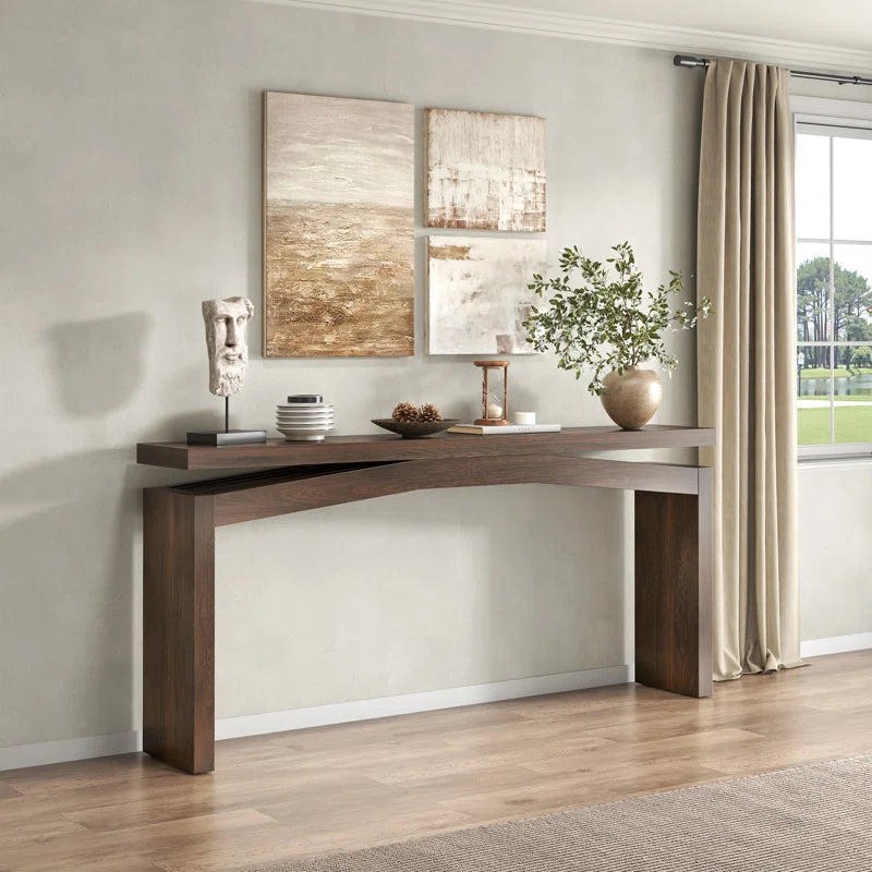 63-Inch Wood Console Sofa Table For Entryway Living Room