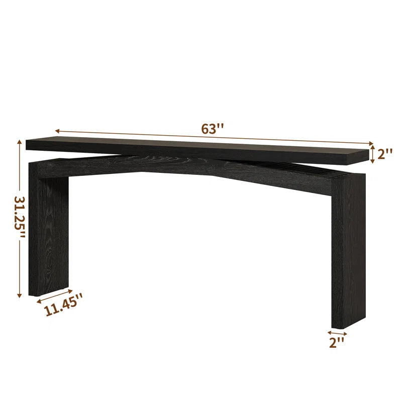 63-Inch Wood Console Sofa Table For Entryway Living Room