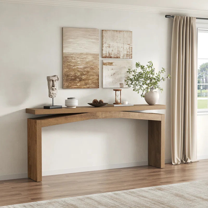 63-Inch Wood Console Sofa Table For Entryway Living Room