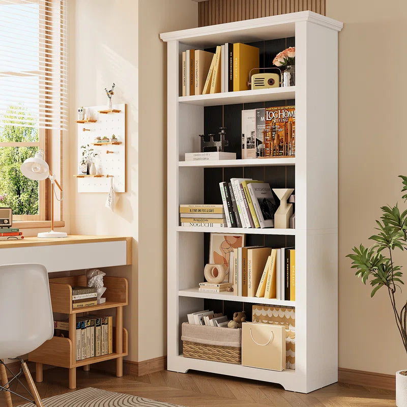 68.5"H X 31.5"W 5-Tier Freestanding Standard Bookcase, Modern Open Storage Bookshelf Display Organizer For Bedroom, Livingroom, Home Office