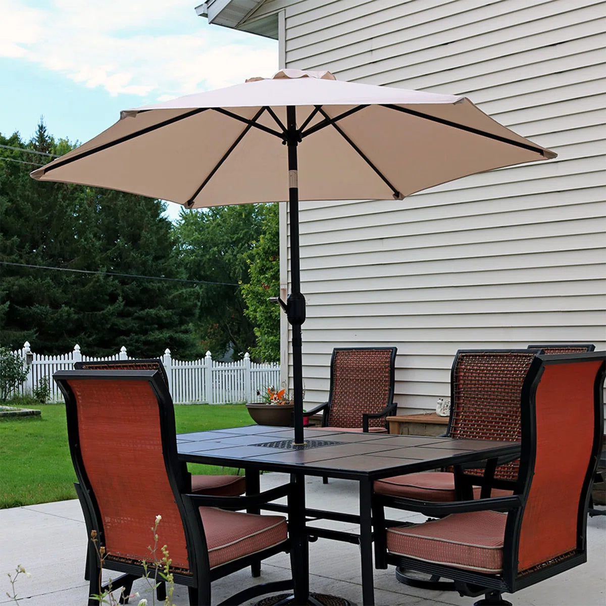 Allport 7.5' Market Patio Umbrella with Tilt and Crank