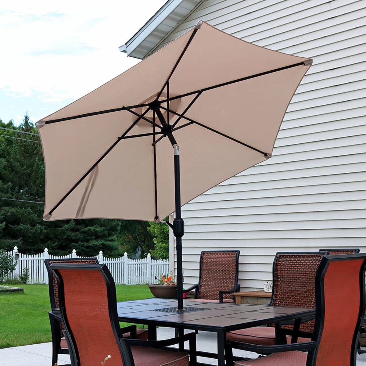 Allport 7.5' Market Patio Umbrella with Tilt and Crank