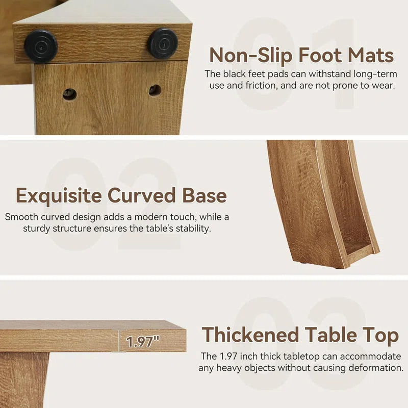 70.9-Inch Wood Console Table For Entryway Living Room, Farmhouse Extra Long Sofa Tables For Hallway Couch Foyer Entrance, Natural Brown
