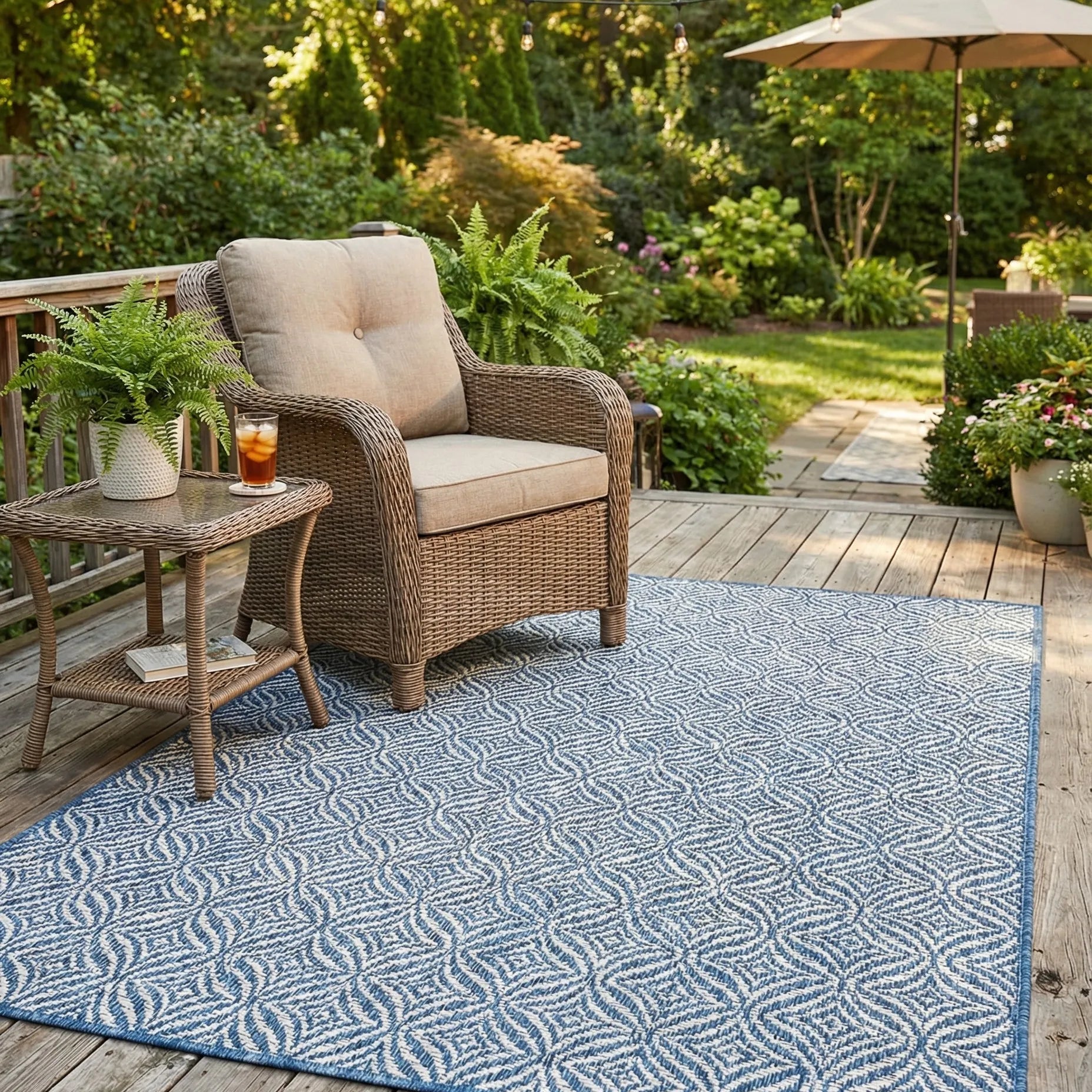 Washable Lattice Indoor / Outdoor Rug